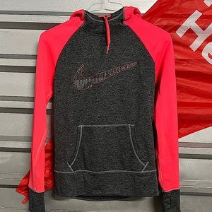 NIKE PINK & GREY THERMA-FIT HOODIE BRAND NEW WOMENS SIZE SMALL